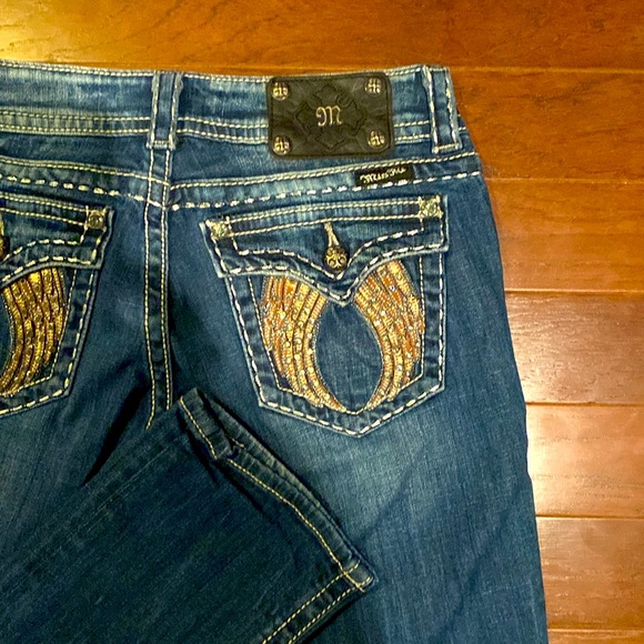 Miss Me Double Button Straight Jeans - Size 28 - Picture 2 of 7